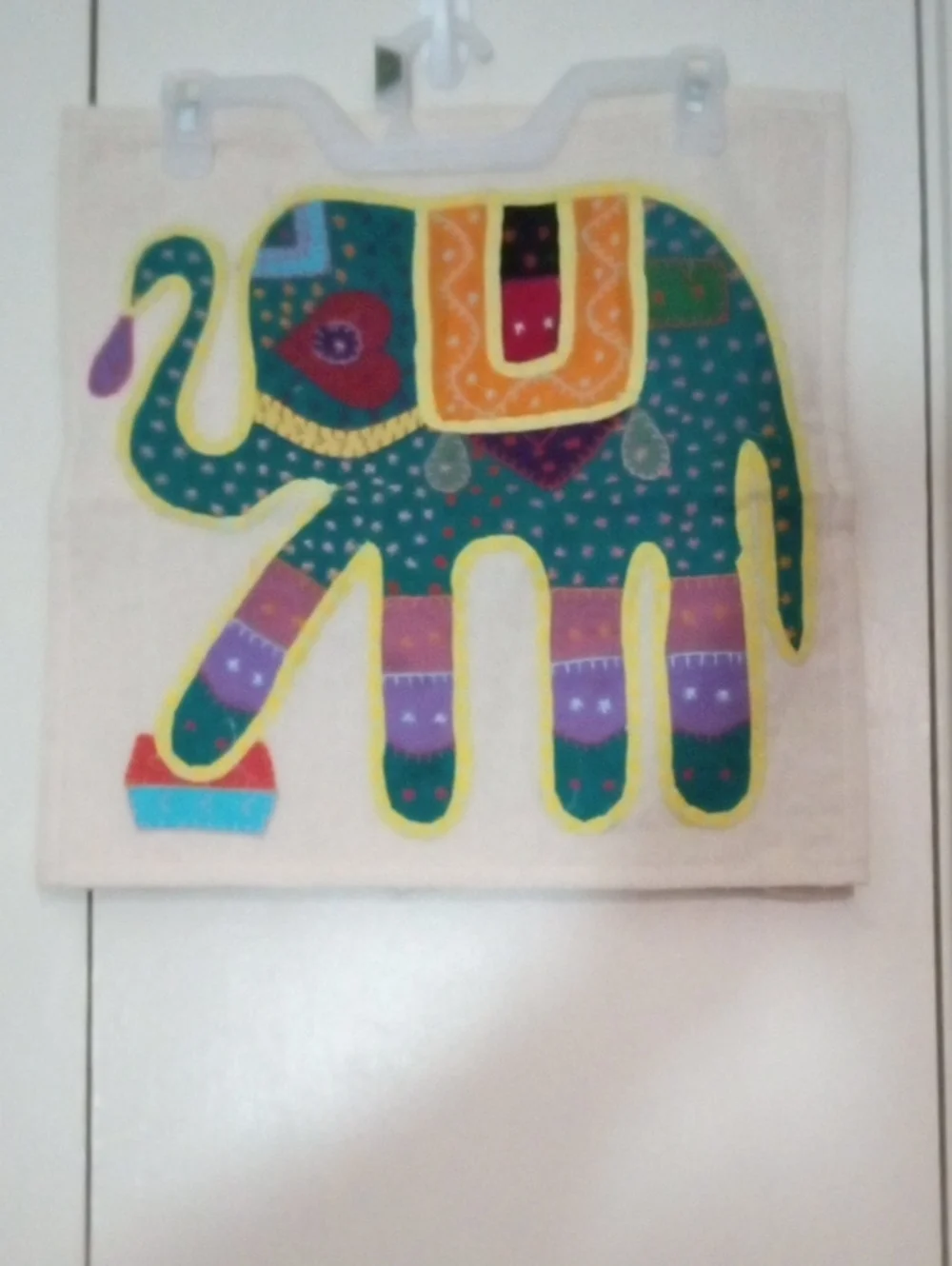 Stylo Culture Elephant Set of Two Patchwork Boho Throw Pillow Covers